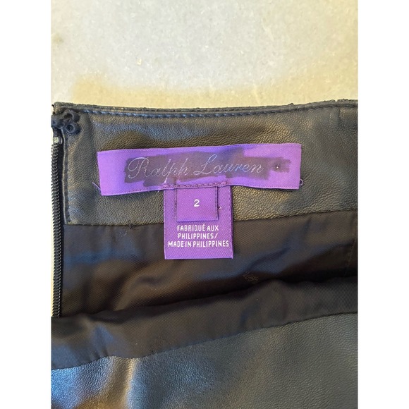 Ralph Lauren Purple Label Cynthia Python Embossed Leather Skirt $1990. Size 2 - Picture 10 of 12
